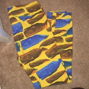 Lularoe Whale leggings tall and curvy